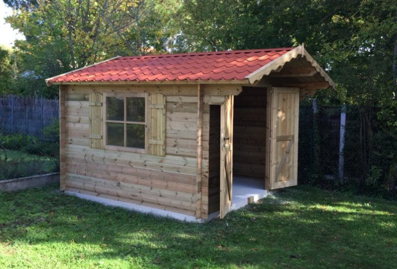 Abri de jardin en bois 2 pentes
